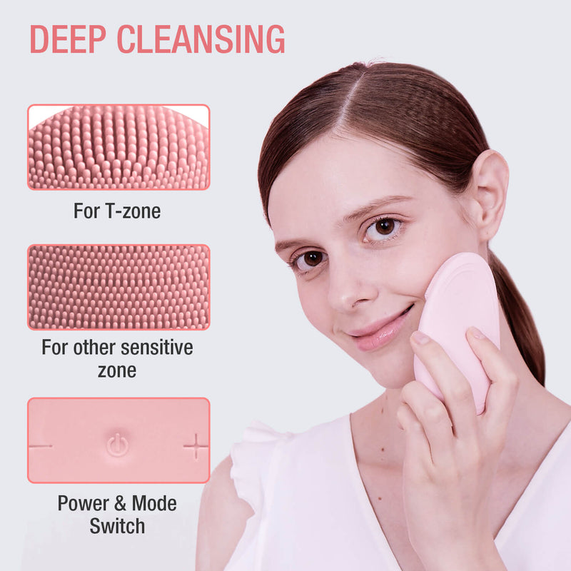 VKK-Electric Facial Cleansing Brush with Essence Absorption V-line Lifting